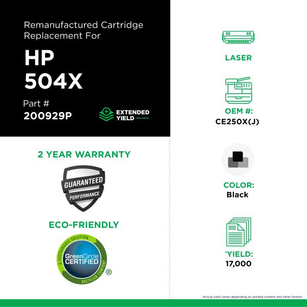 Clover Imaging Remanufactured Extended Yield Black Toner Cartridge For Hp Ce X